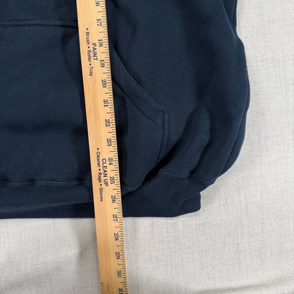 VTG Johnny Blaze Bulldog Hoodie Embroidered Graphic Navy Pullover Size XL - Picture 11 of 13